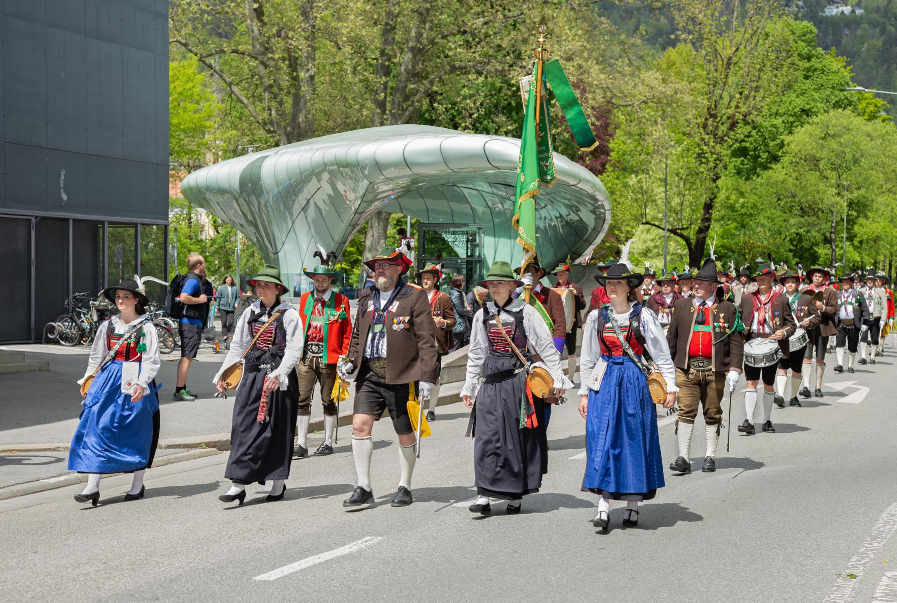 Bundesversammlung des Bundes der Tiroler Schützenkompanien in Innsbruck am 28.04.