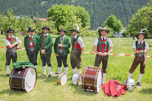 Schlagzeuger beim Bezirksmusikfest in Tarrenz - 09.07.2022