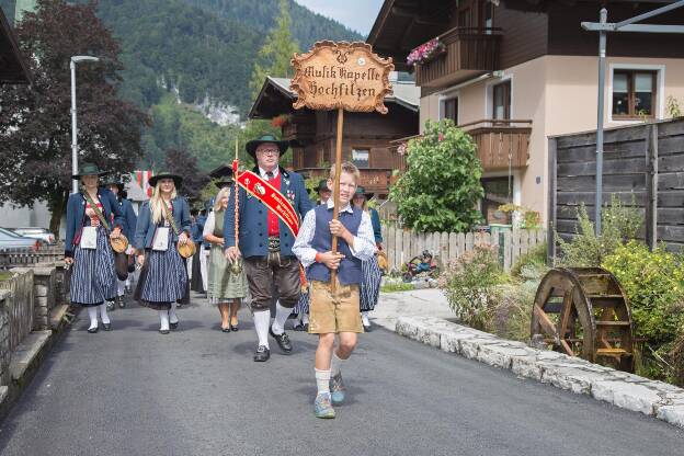 Musikkapelle Hochfilzen beim Bezirksmusikfest in Erpfendorf - 31.07.2022