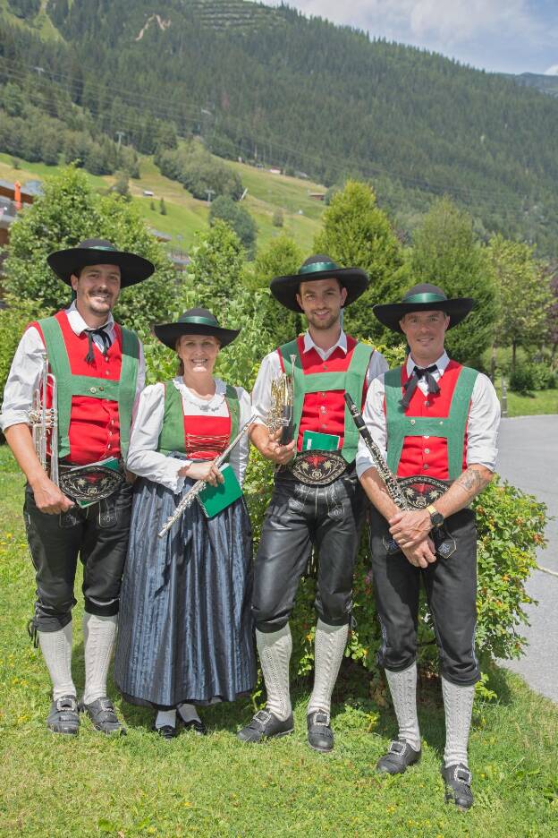 Musikanten aus St. Jakob am Arlberg  beim Schützenfest in St. Anton am Arlberg - 07.08.2022