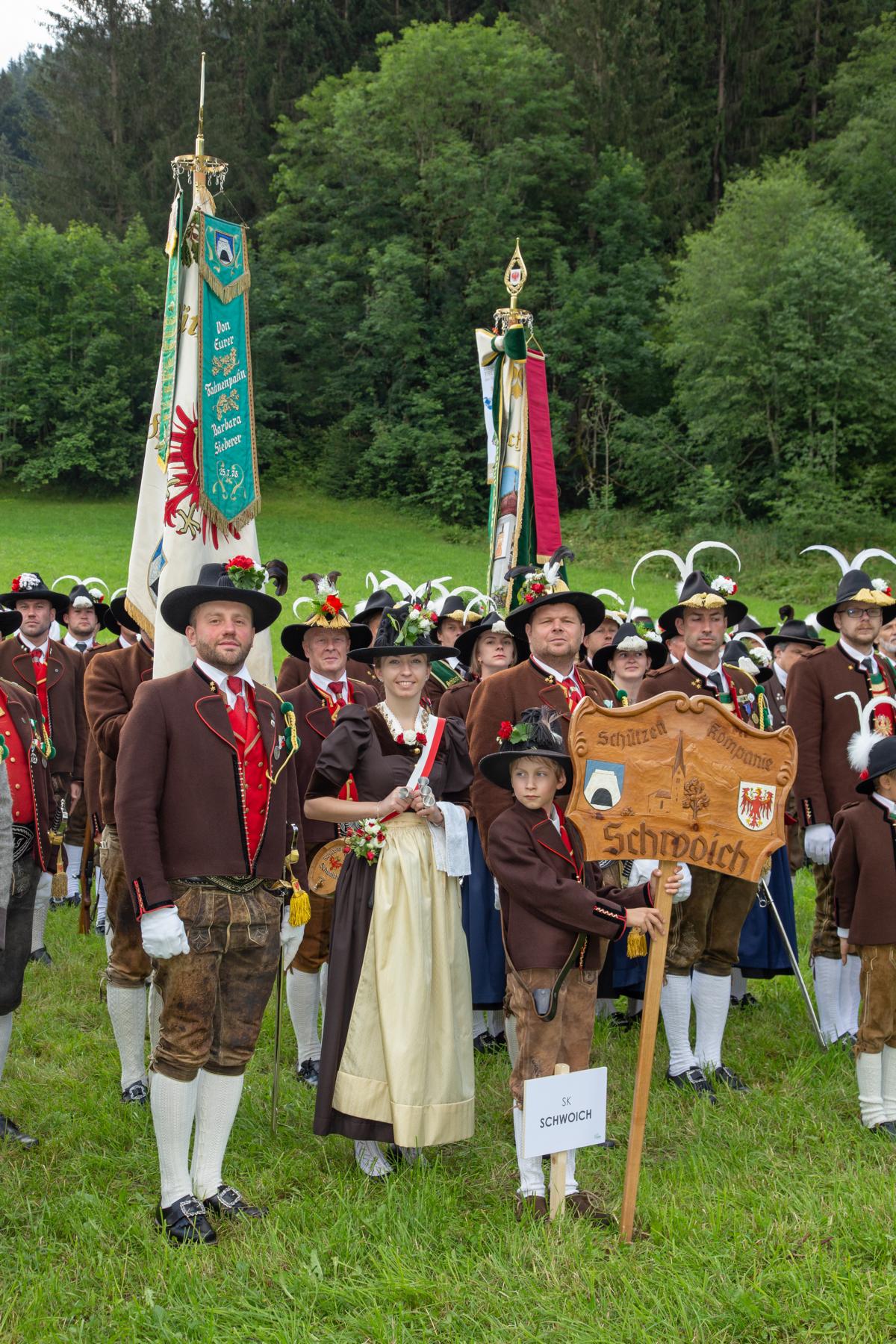 Bataillonsschützenfest Kufstein in der Wildschönau am 14.07.