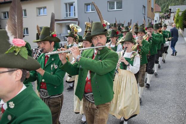 Musikanten aus Roppen beim Bezirksmusikfest in Tarrenz - 09.07.2022