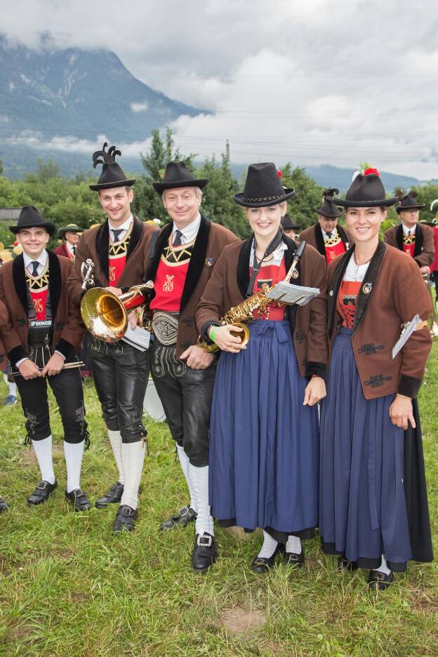 Musikanten aus Lans beim Bezirksmusikfest in Völs - 10.07.2022