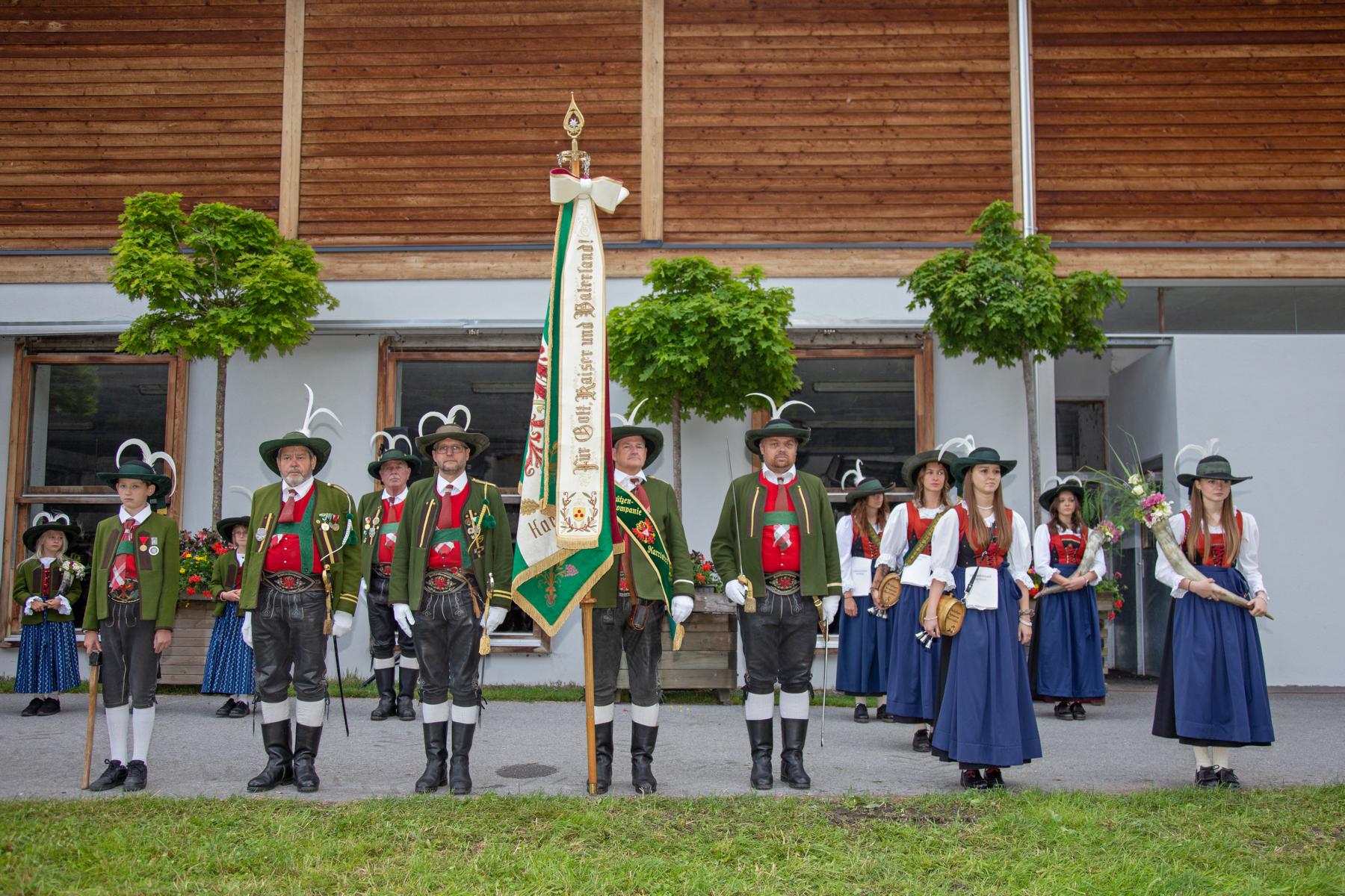 Bezirksschützenfest in Schnann am 30.06.