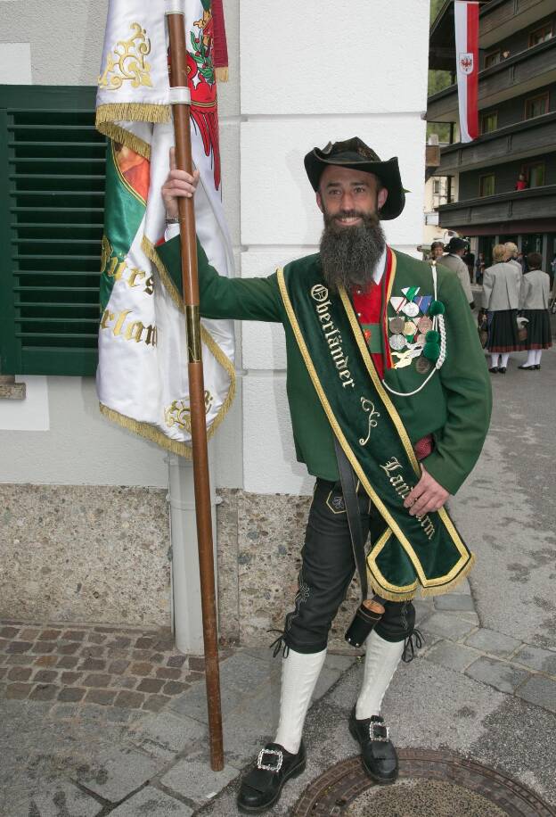 Fähnrich des Oberländer Landsturms beim Gauderfest - 01.05.2022 