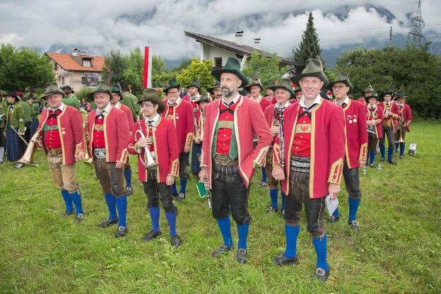 Musikanten aus Mutters beim Bezirksmusikfest in Völs - 10.07.2022