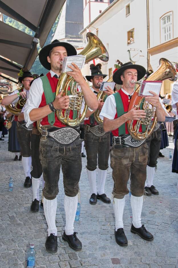 Musikanten aus Auffach beim Bezirksmusikfest in Rattenberg - 17.07.2022