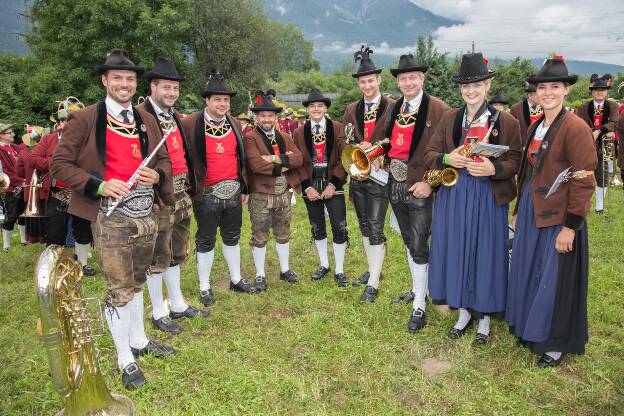 Musikanten aus Lans beim Bezirksmusikfest in Völs - 10.07.2022