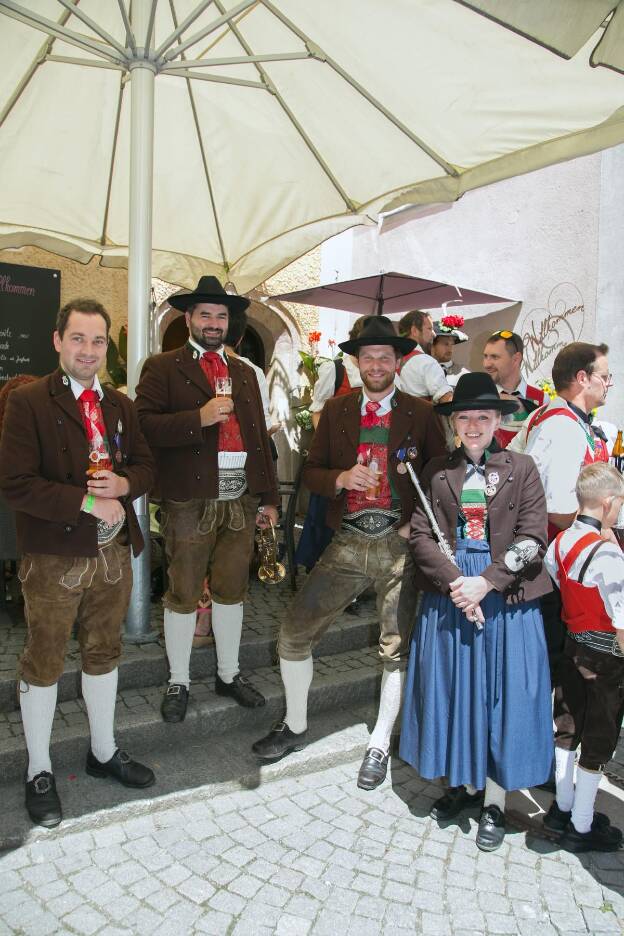 Musikanten aus dem Alpbachtal beim Bezirksmusikfest in Rattenberg - 17.07.2022