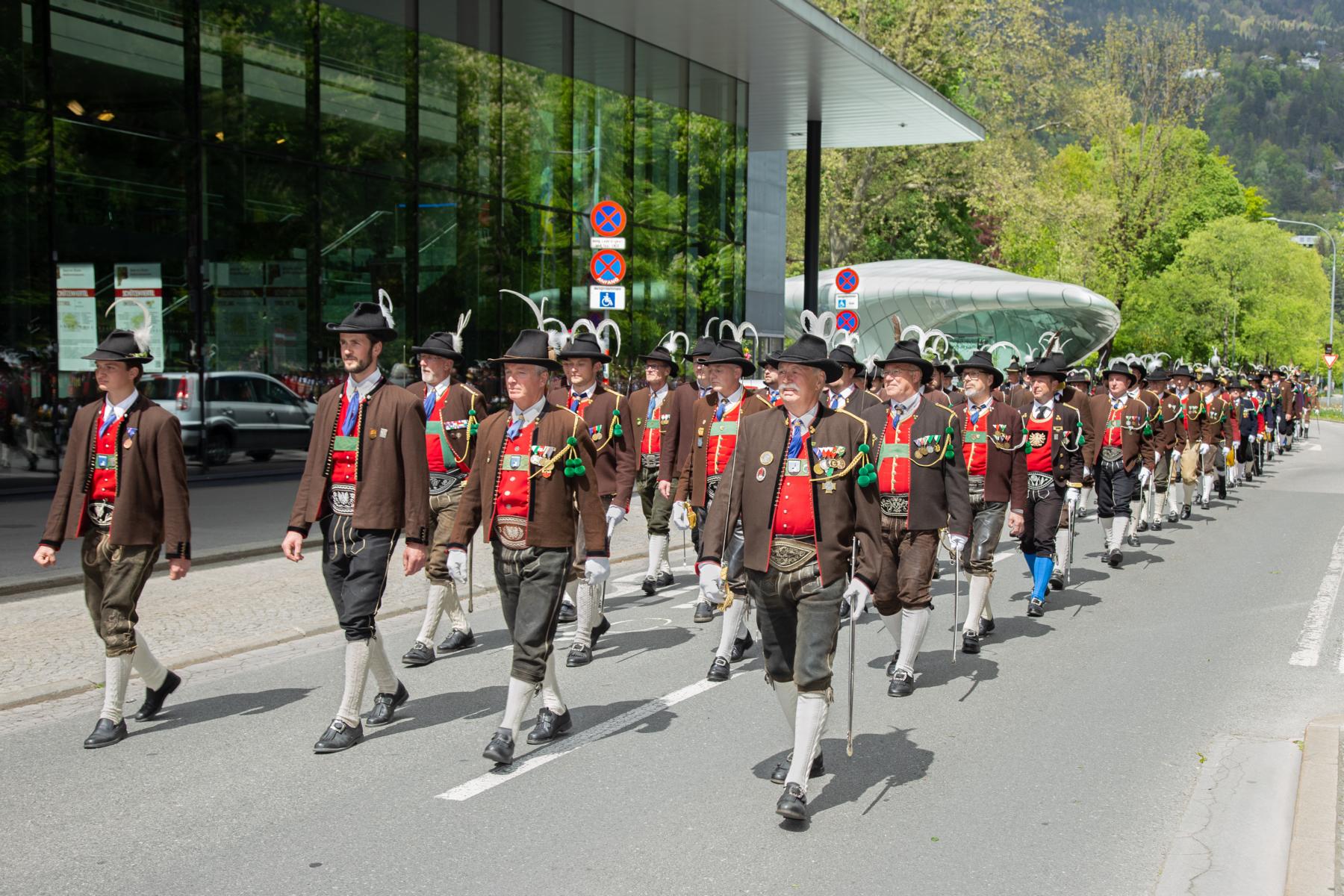 Bundesversammlung des Bundes der Tiroler Schützenkompanien in Innsbruck am 28.04.