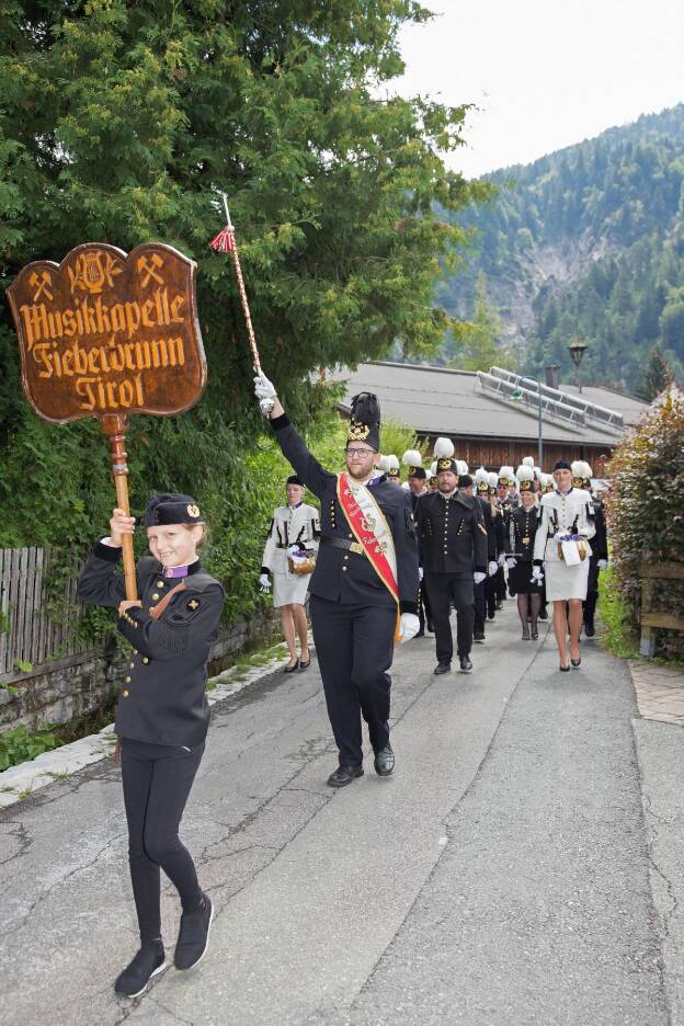 Musikkapelle Fieberbrunn beim Bezirksmusikfest in Erpfendorf - 31.07.2022