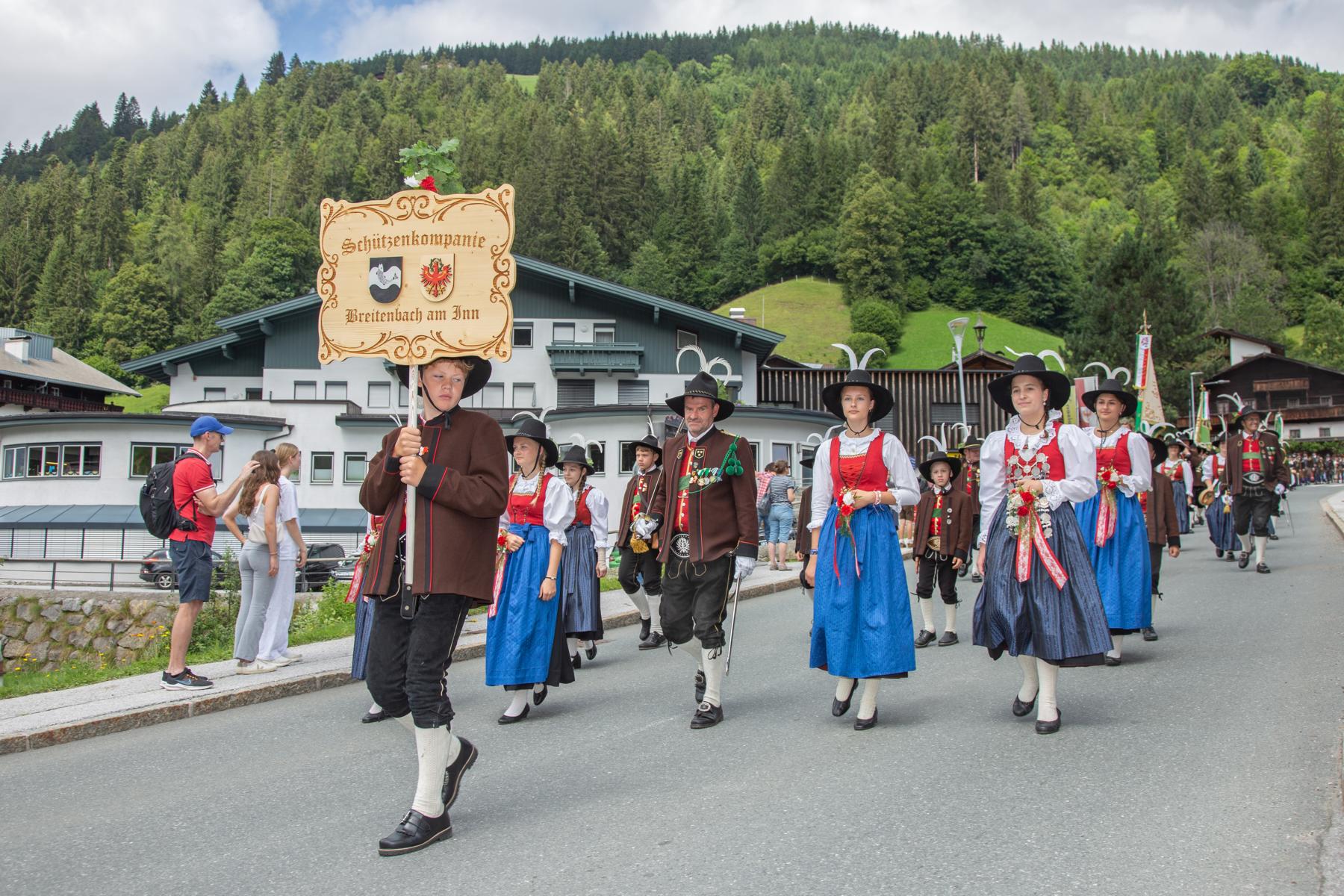 Bataillonsschützenfest Kufstein in der Wildschönau am 14.07.